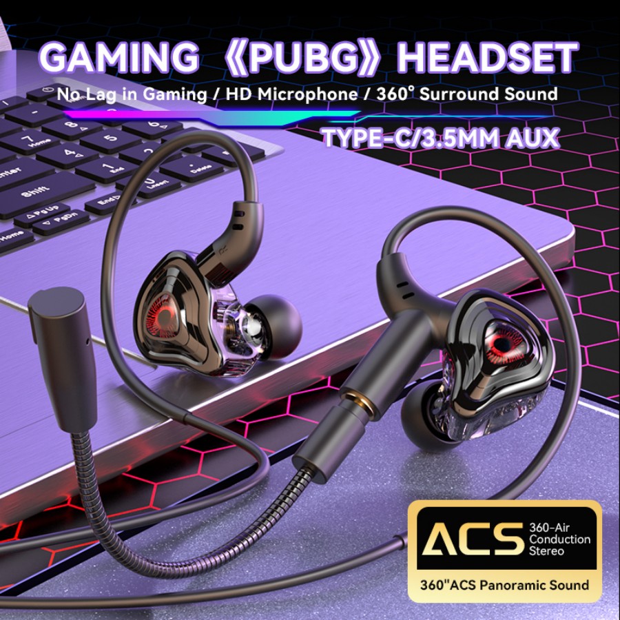 Esports Gaming Mobile - Headset Gaming Esports Suara Surround 360°