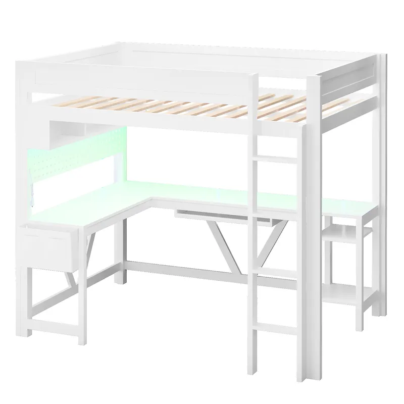 Esports Gaming Bed - Tempat Tidur Loft Gaming Putih dengan