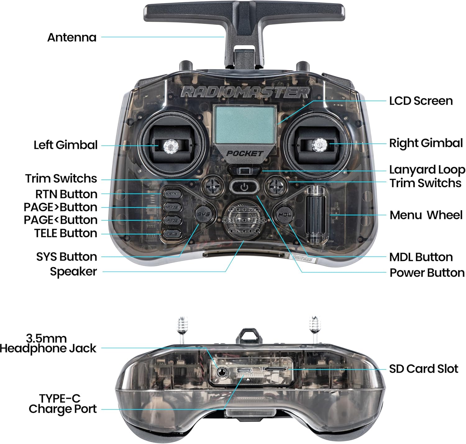 RadioMaster POCKET P16 2.4G Ra - Controller Analog Stick ulasan dan harga