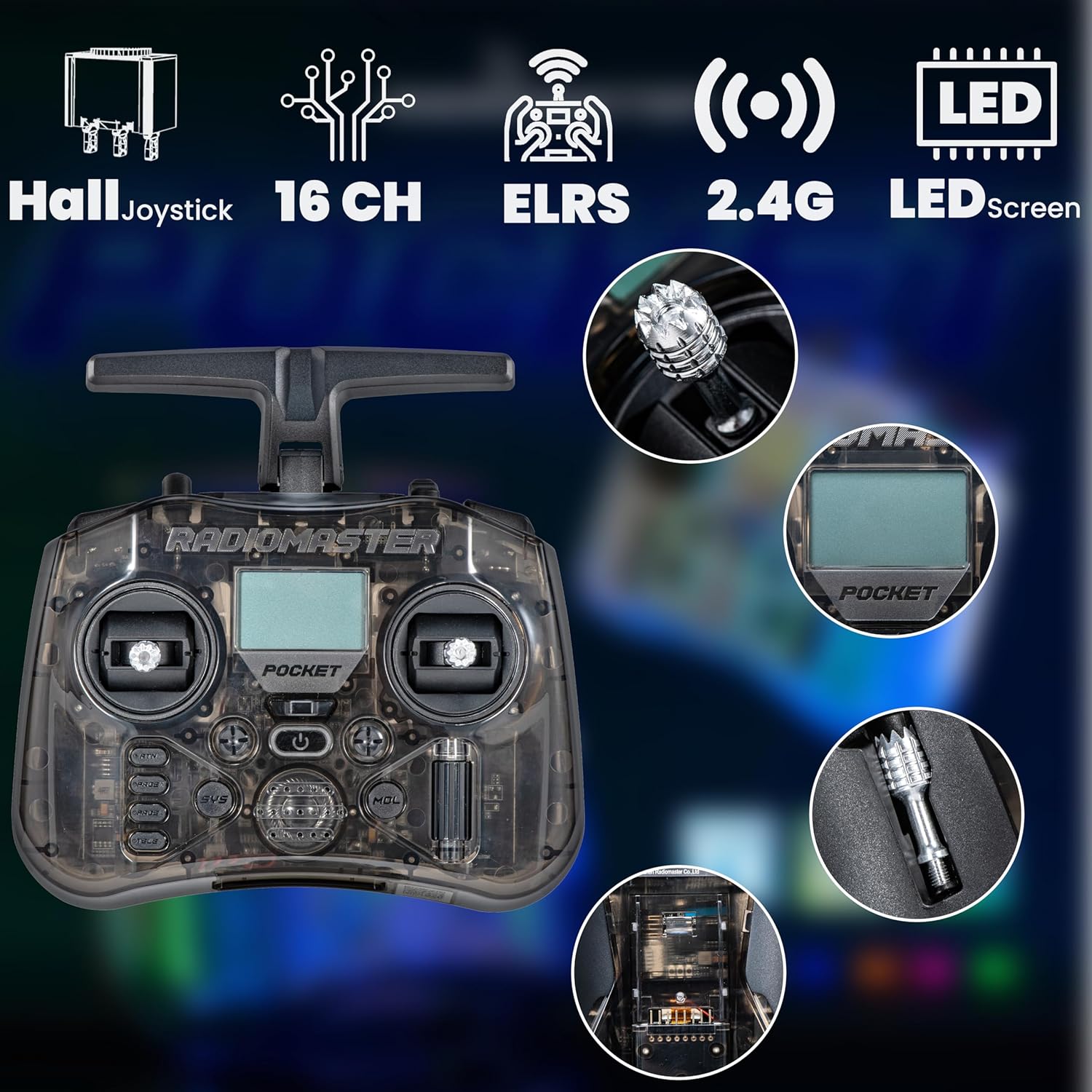 RadioMaster POCKET P16 2.4G Ra - Controller Analog Stick ulasan dan harga