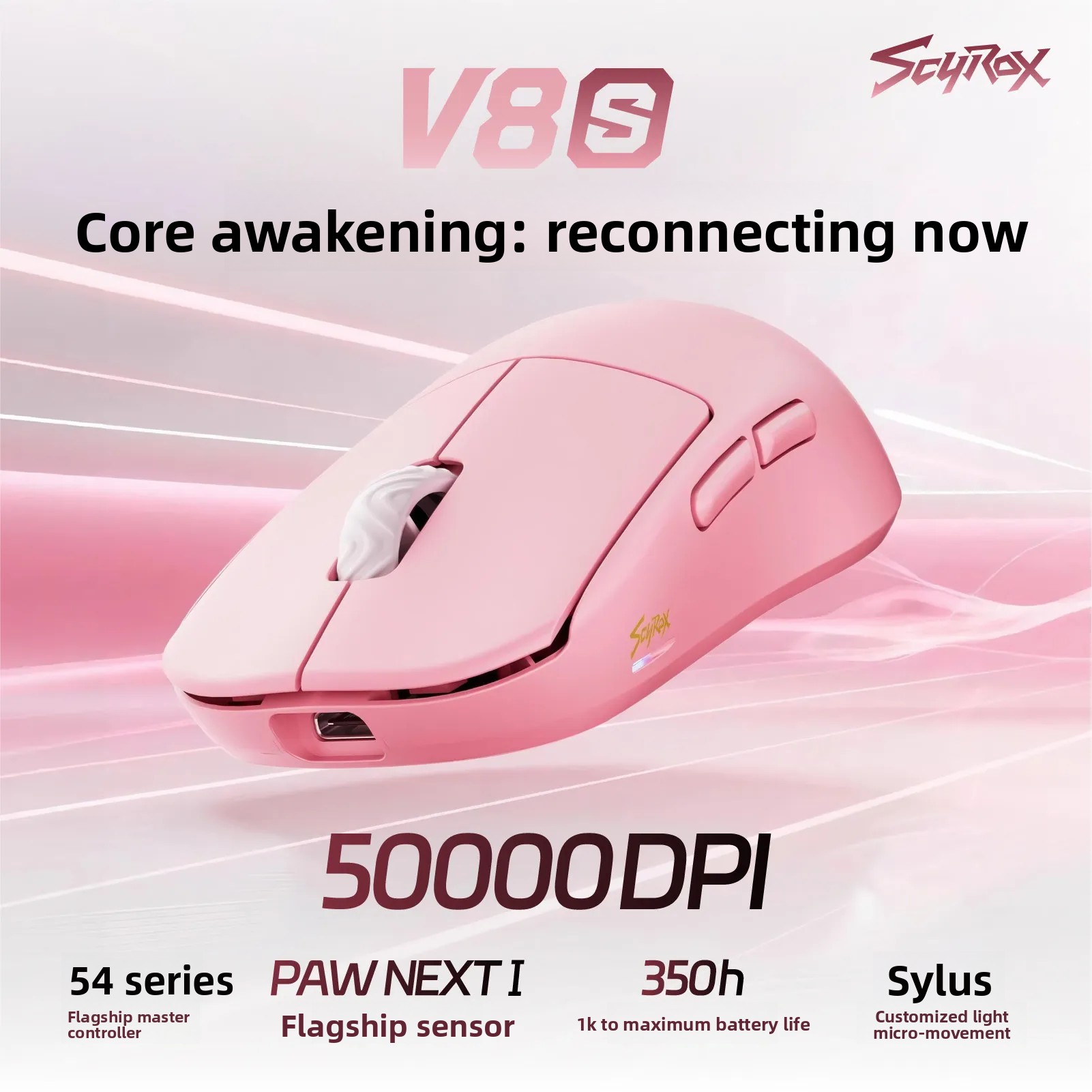 Scyrox V8s V6s Mouse Nirkabel  - Mouse Gaming Esports ulasan dan harga