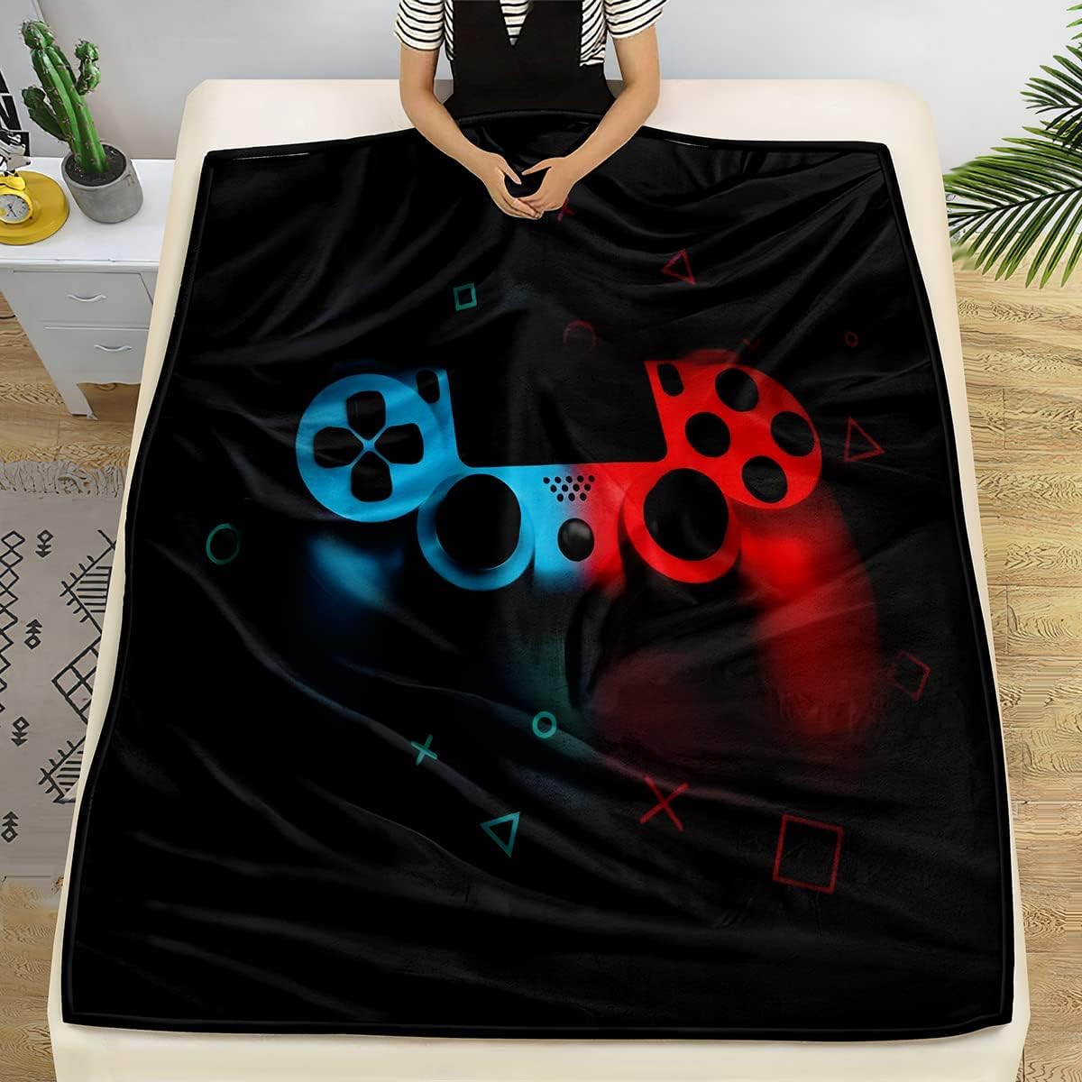 Selimut Bulu Pola Gaming, Hadi - Esports Gaming Bed ulasan dan harga